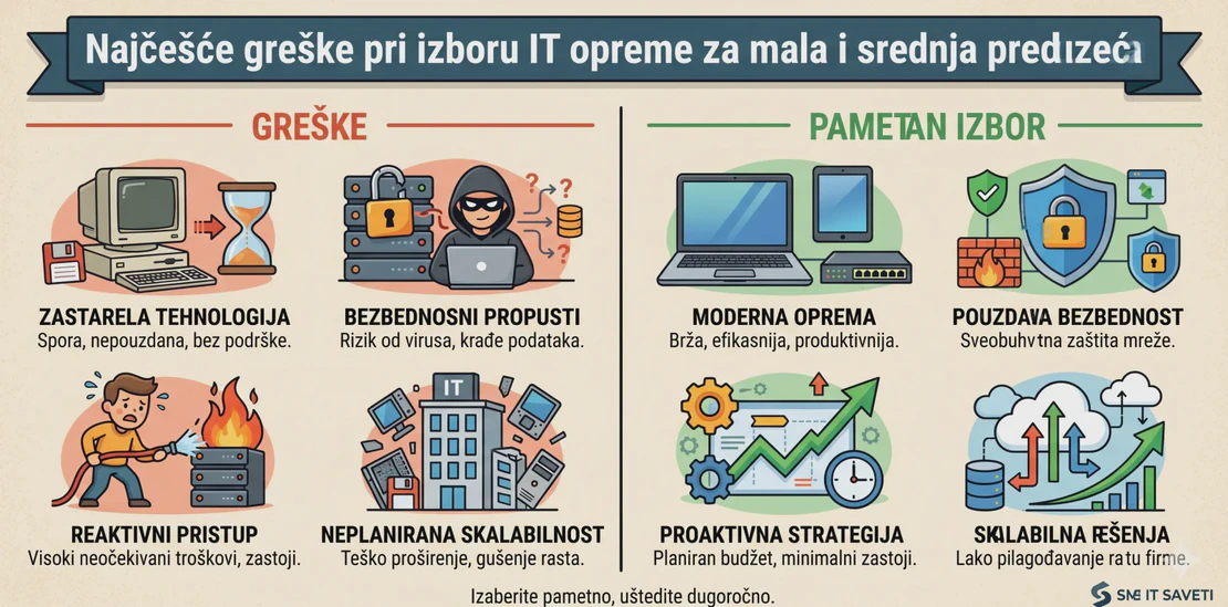 Najčešće greške pri izboru IT opreme za mala i srednja preduzeća