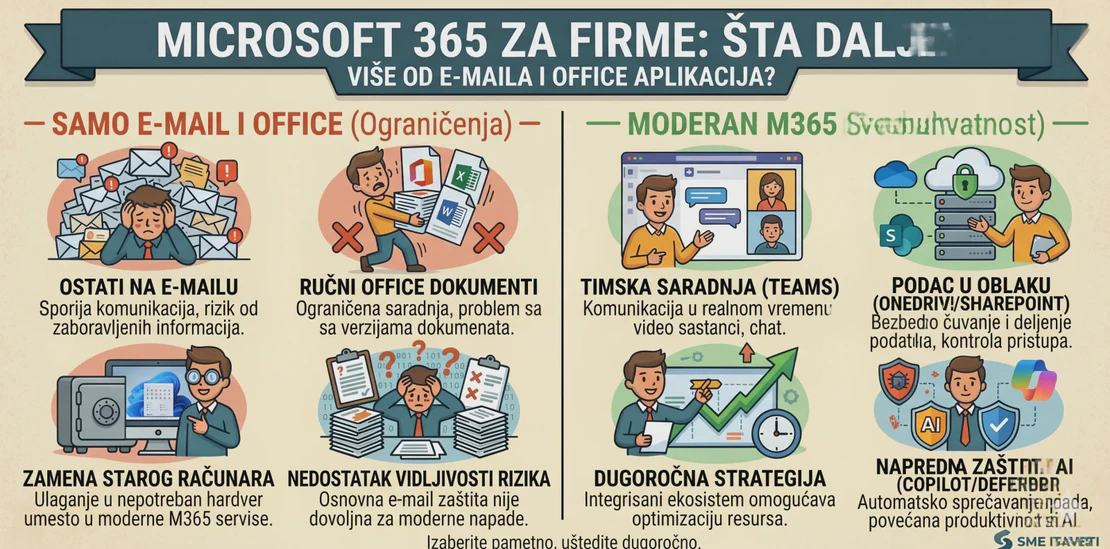 Microsoft 365 za firme: više od e-maila i Office aplikacija